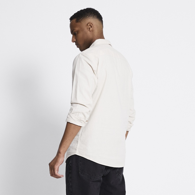 Linen blend shirt "Lucas" Light Beige